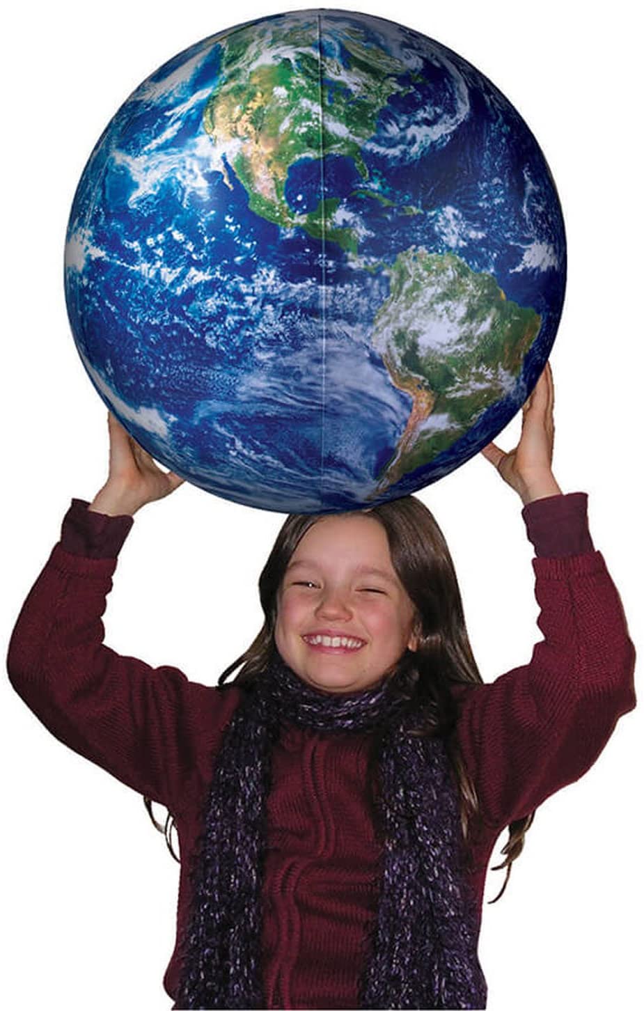 Ballon gonflable de 40 cm - Terre vue de l'espace | Earthball globe ITM 