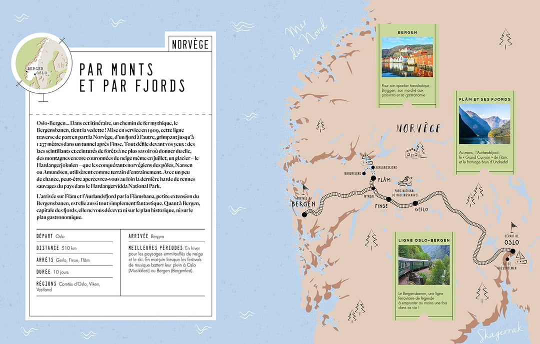 Beau livre - L'Europe du Nord en train : 16 itinéraires de l'Écosse à la Scandinavie | Hachette beau livre Hachette 