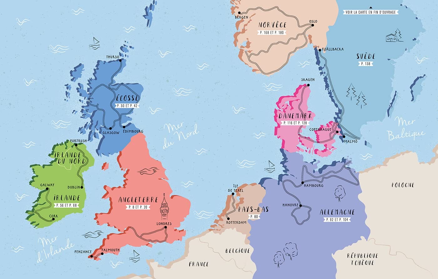 Beau livre - L'Europe du Nord en train : 16 itinéraires de l'Écosse à la Scandinavie | Hachette beau livre Hachette 