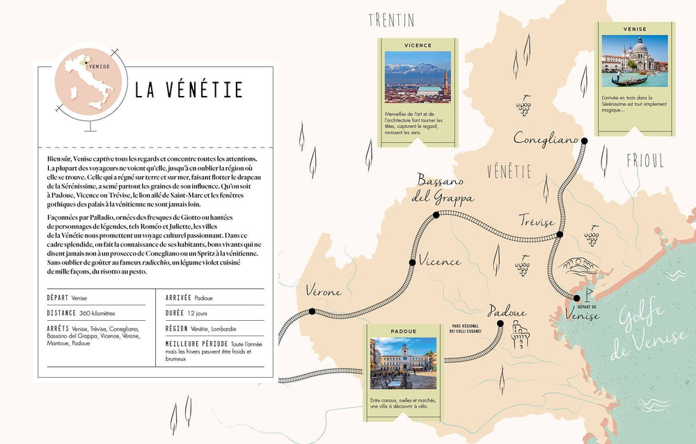 Beau livre - L'Italie en train | Hachette beau livre Hachette 