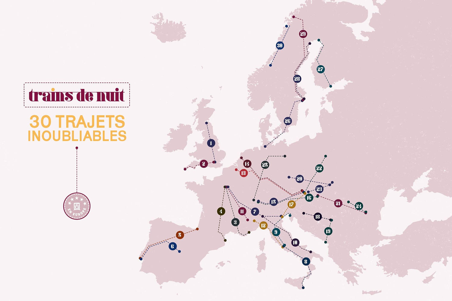 Beau livre - Trains de nuit : 30 trajets inoubliables (Europe) | Gallimard beau livre Gallimard 