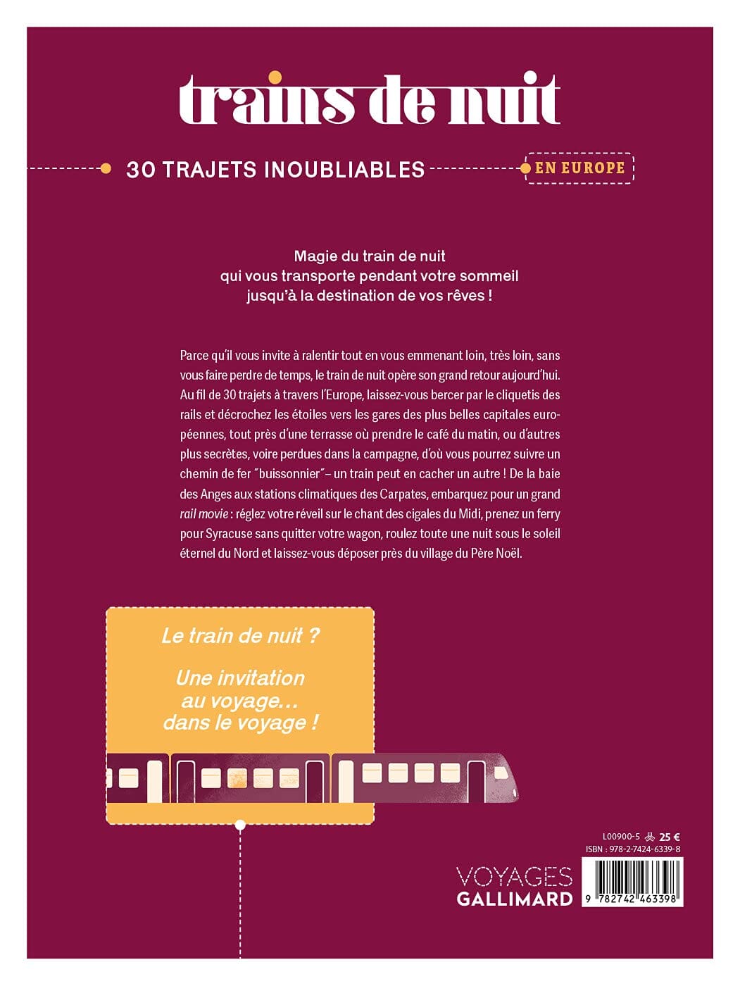 Beau livre - Trains de nuit : 30 trajets inoubliables (Europe) | Gallimard beau livre Gallimard 