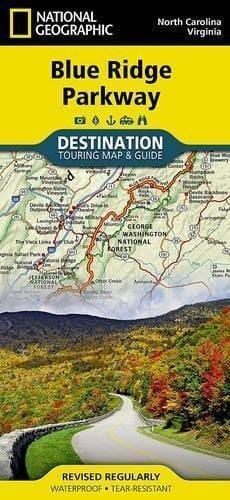 Carte de voyage - Blue Ridge Parkway (Caroline du Nord, Virginie) | National Geographic carte routière National Geographic