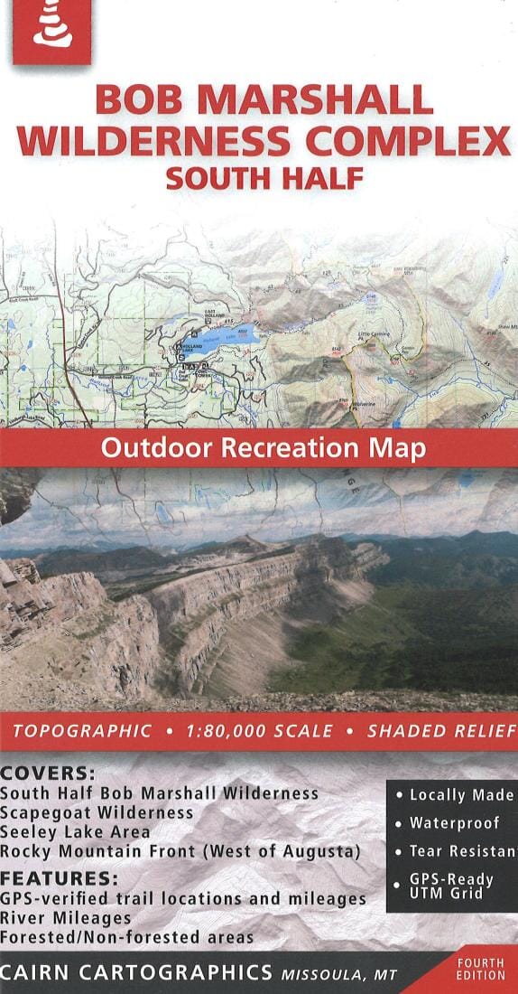 Bob Marshall Wilderness : South Half | Cairn Cartographics carte pliée 
