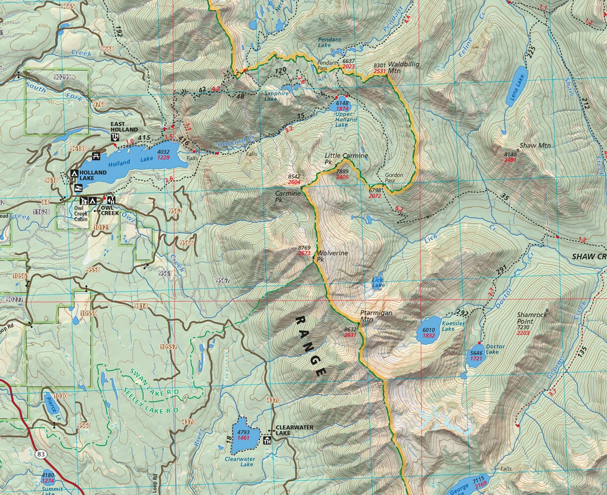 Bob Marshall Wilderness : South Half (Montana) | Cairn Cartographics carte de randonnée Cairn Cartographics