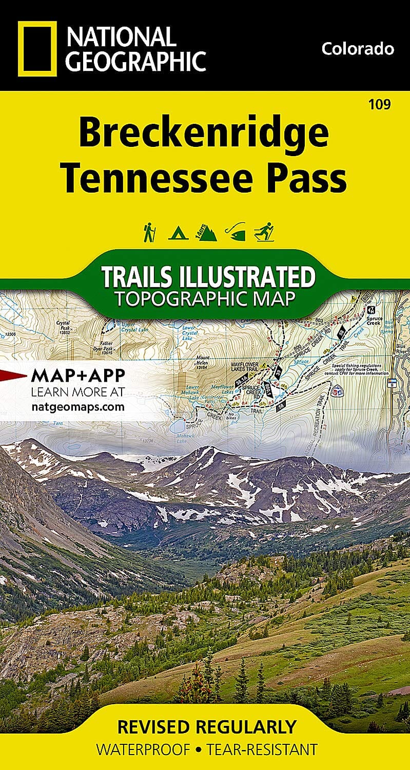 Breckenridge : Tennessee Pass : Colorado, USA | National Geographic carte de randonnée National Geographic