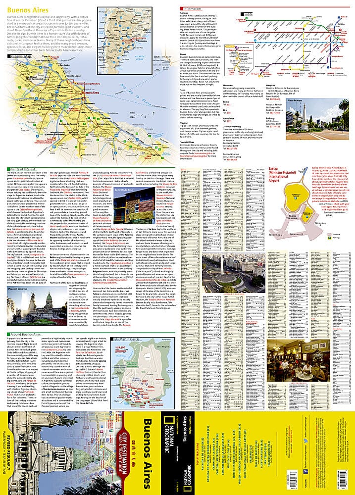 Buenos Aires - Carte de destination et guide de l'Argentine | National Geographic Maps carte pliée National Geographic 