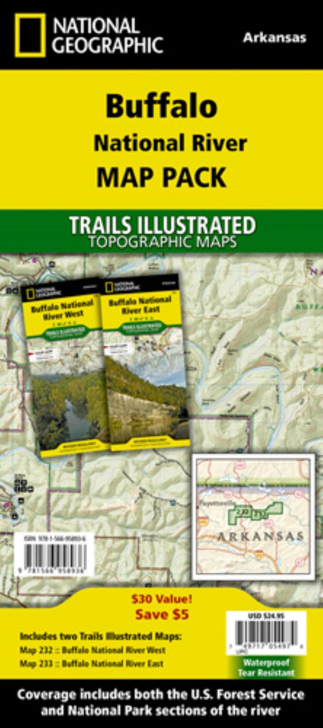 Buffalo National River [Map Pack Bundle] | National Geographic carte pliée 