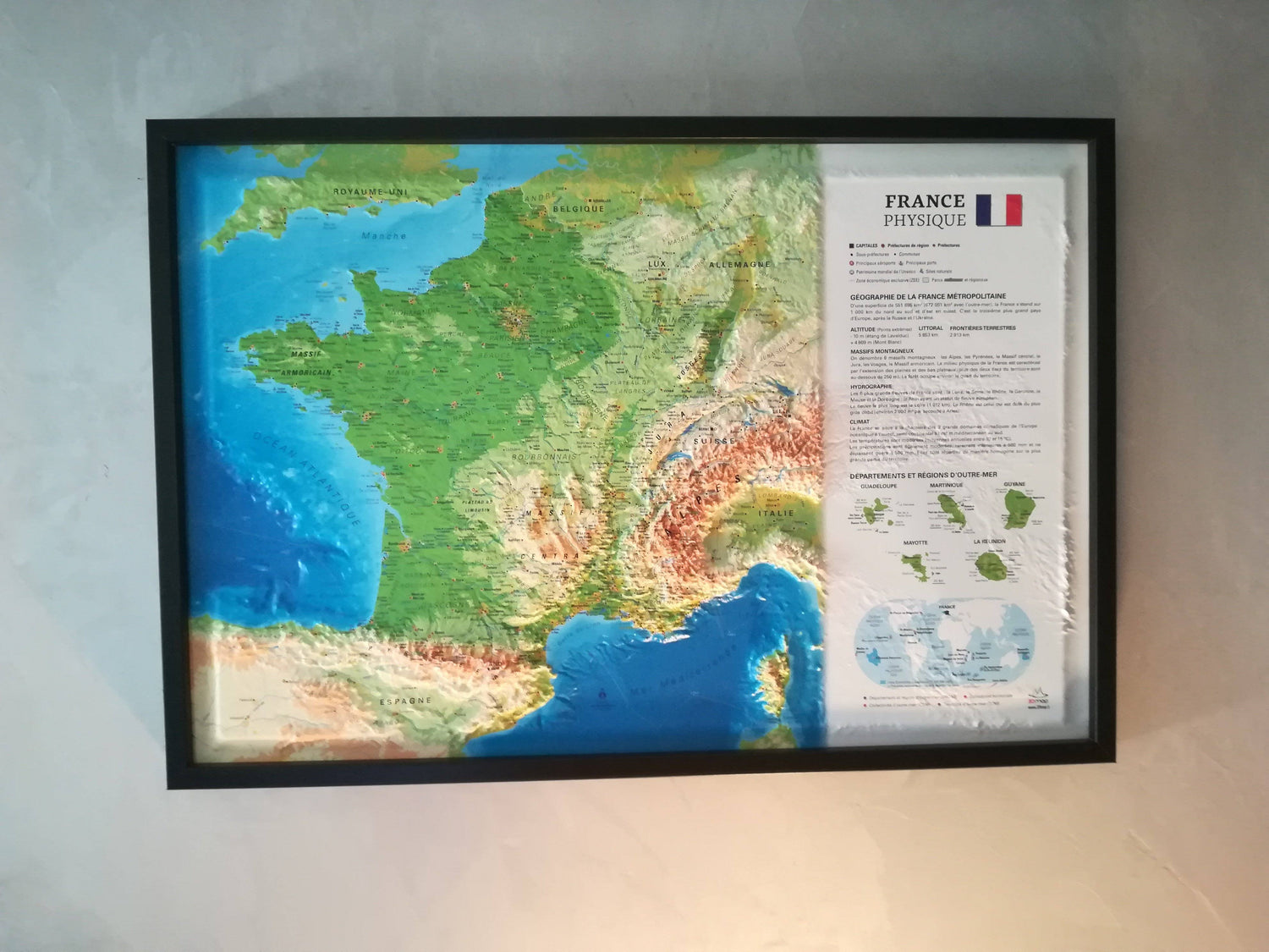 Cadre pour carte en relief (41 x 61 cm) | 3D Map carte en relief 3D Map