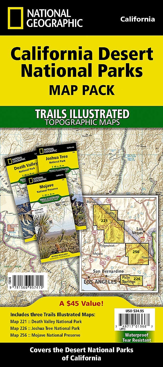 California Desert National Parks (lot de cartes) | National Geographic carte de randonnée National Geographic