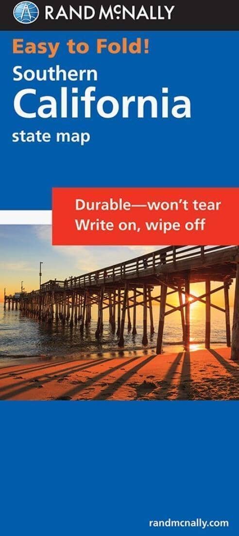 Californie Sud, carte facile à plier | Rand McNally carte routière Rand McNally
