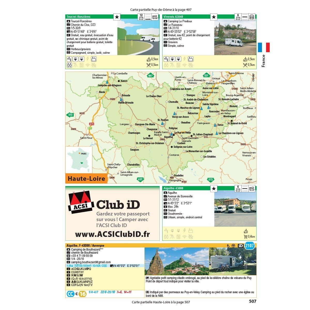CampingCard ACSI - Carte de réductions & Aires camping-cars Europe 2026 guide pratique ACSI