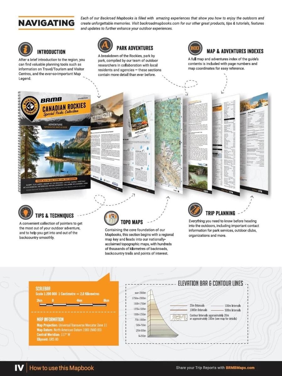 Canadian Rockies (Bristish Columbia, Alberta) MapBook | Backroads Mapbooks atlas Backroads Mapbooks 