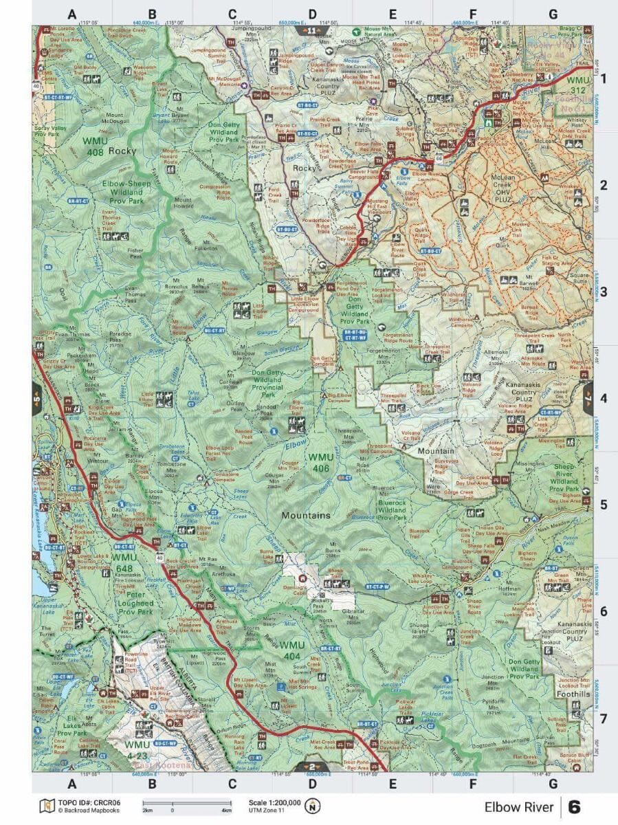 Canadian Rockies (Bristish Columbia, Alberta) MapBook | Backroads Mapbooks atlas Backroads Mapbooks 