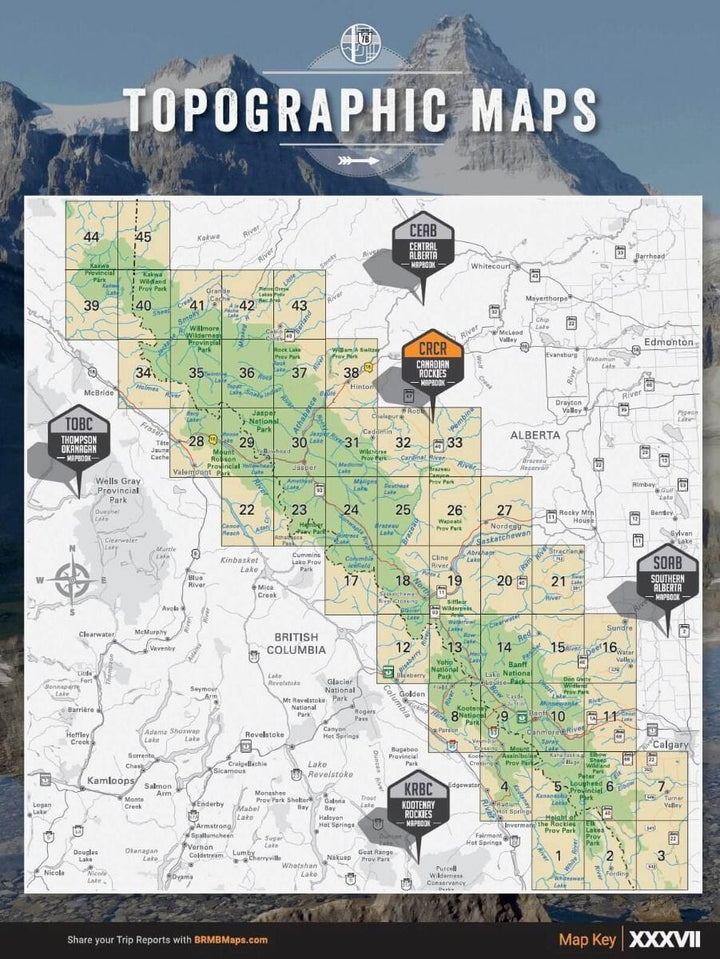 Canadian Rockies (Bristish Columbia, Alberta) MapBook | Backroads Mapbooks atlas Backroads Mapbooks 