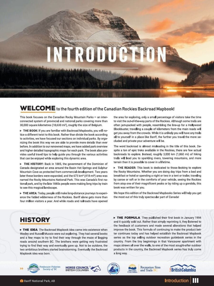 Canadian Rockies (Bristish Columbia, Alberta) MapBook | Backroads Mapbooks atlas Backroads Mapbooks 