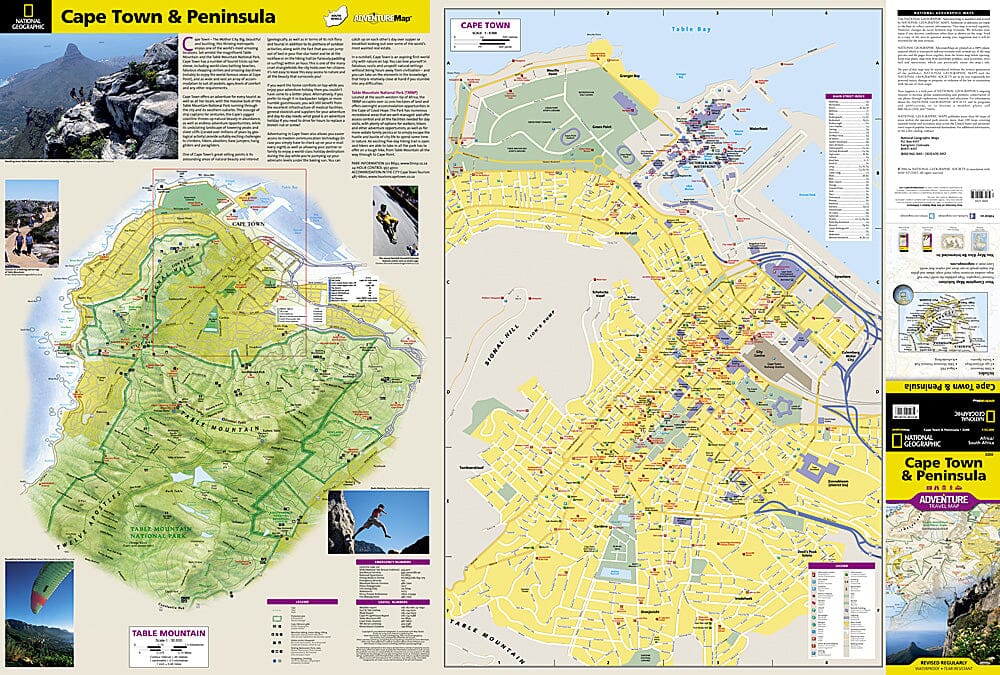 Cape Town & Peninsula (South Africa) Adventure Map | National Geographic carte routière National Geographic