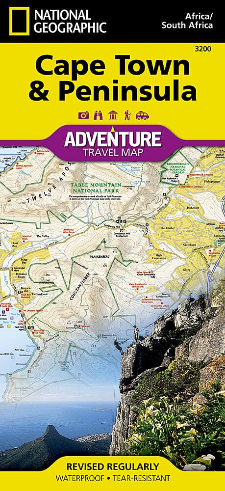 Cape Town & Peninsula (South Africa) Adventure Map | National Geographic carte routière National Geographic