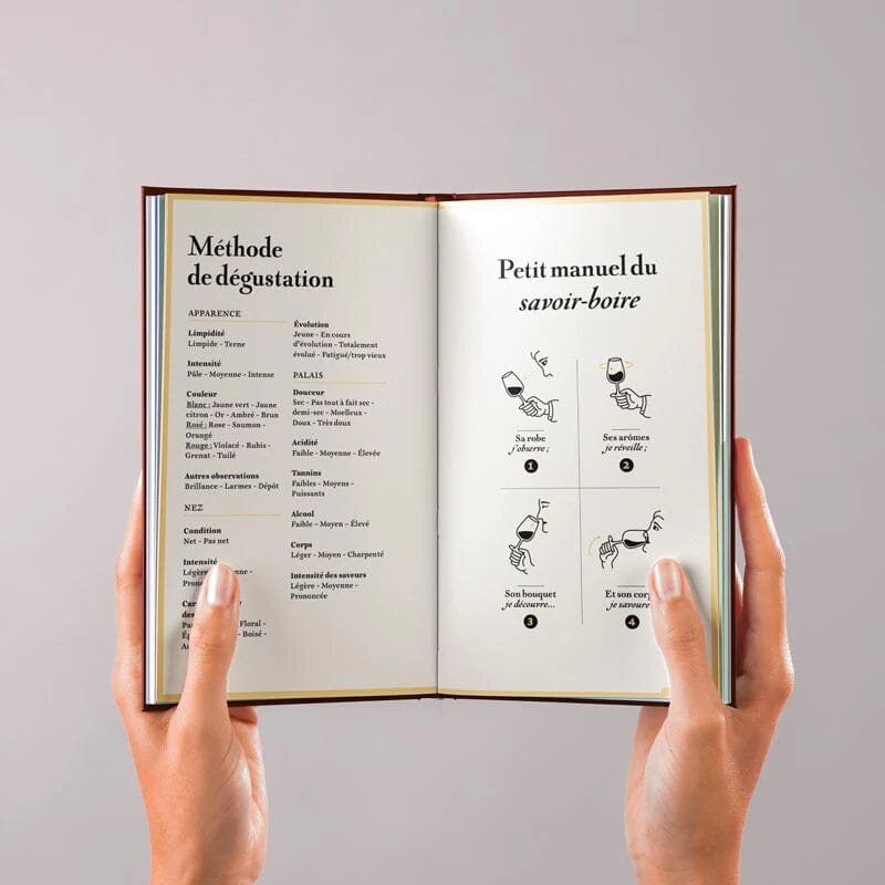 Carnet de dégustation de vins - couleur rouge guide pratique La carte des vins 