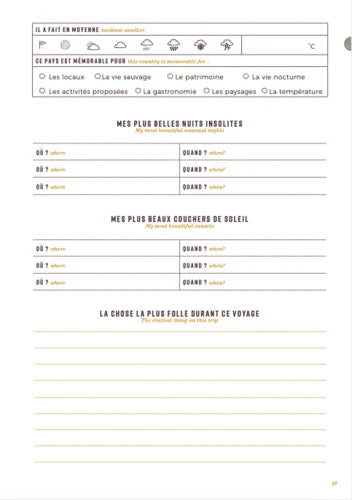Carnet de tour du monde accessoire de voyage Aventura 