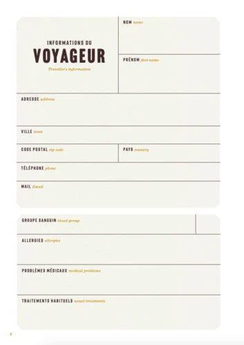 Carnet de tour du monde accessoire de voyage Aventura 