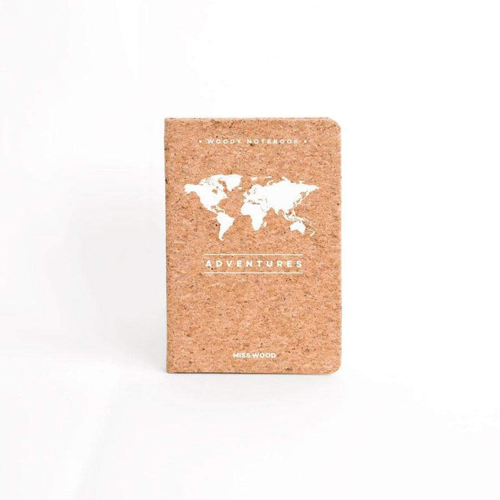 Carnet de voyage de poche en liège - format A6 (9 x 14 cm) | Miss Wood accessoire de voyage Miss Wood Adventure 