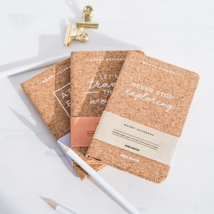 Carnet de voyage de poche en liège - format A6 (9 x 14 cm) | Miss Wood accessoire de voyage Miss Wood 