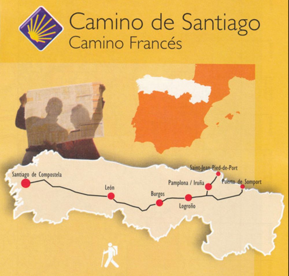 Carte - Chemin de St Jacques, vue d'ensemble | CNIG carte routière CNIG