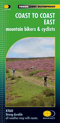 Carte cycliste - Coast to Coast Est XT60 | Harvey Maps - Cycling maps carte cycliste Harvey Maps