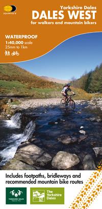 Carte cycliste - Dales Ouest | Harvey Maps - Cycling maps carte pliée Harvey Maps 