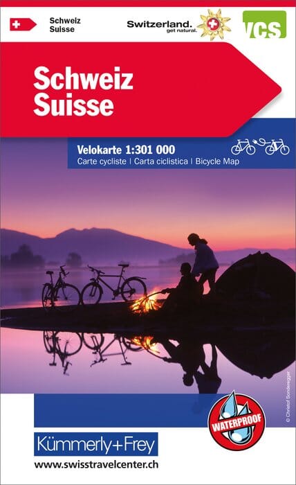 Carte cycliste de la Suisse | Kümmerly & Frey carte cycliste Hallwag Kümmerly-Frey
