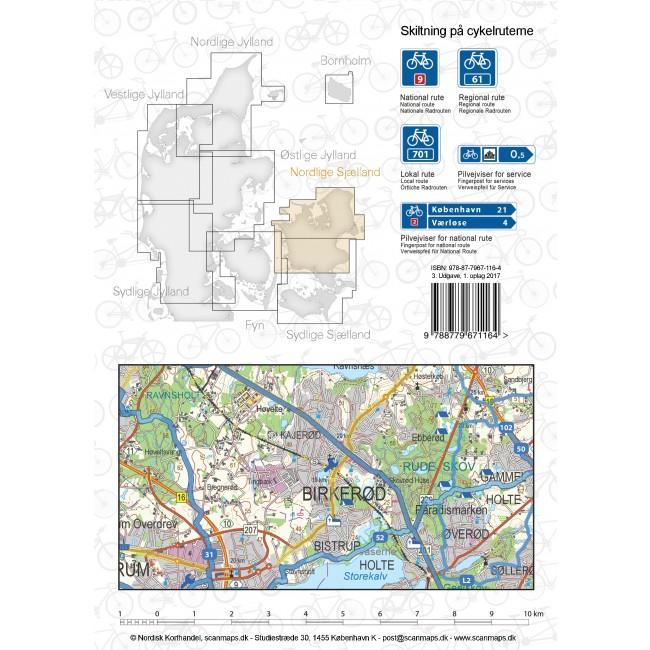 Carte cycliste du Danemark n° 1 - Nord-Zélande | Scanmaps carte cycliste Scanmaps