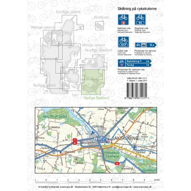 Carte cycliste du Danemark n° 2 - Sud-Zélande | Nordisk Korthandel carte pliée Scanmaps 