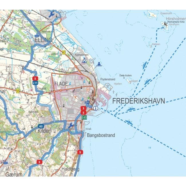 Carte cycliste du Danemark n° 5 - Jutland Nord | Scanmaps carte cycliste Scanmaps