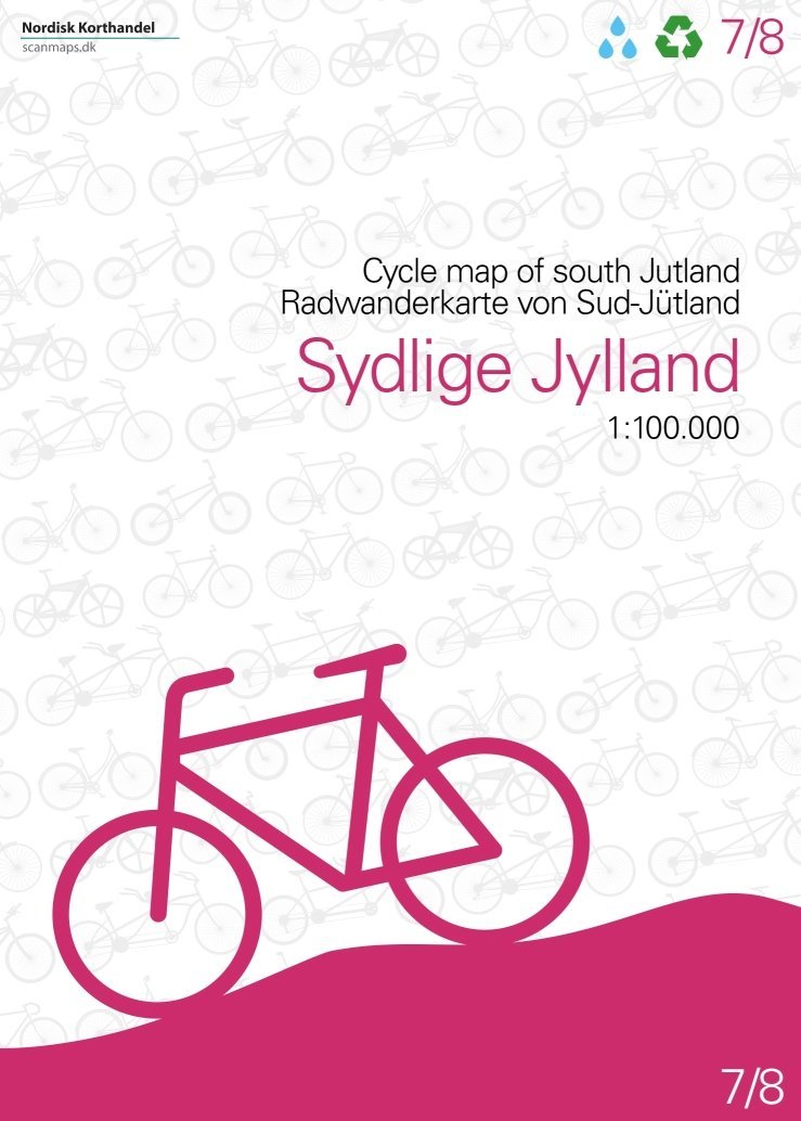 Carte cycliste du Danemark n° 7 - Jutland Sud | Nordisk Korthandel carte pliée Scanmaps 