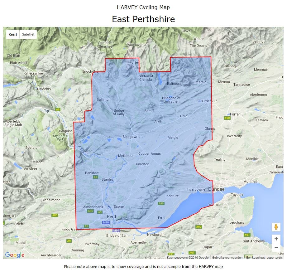 Carte cycliste - East Perthshire | Harvey Maps - Cycling maps carte cycliste Harvey Maps Default Title