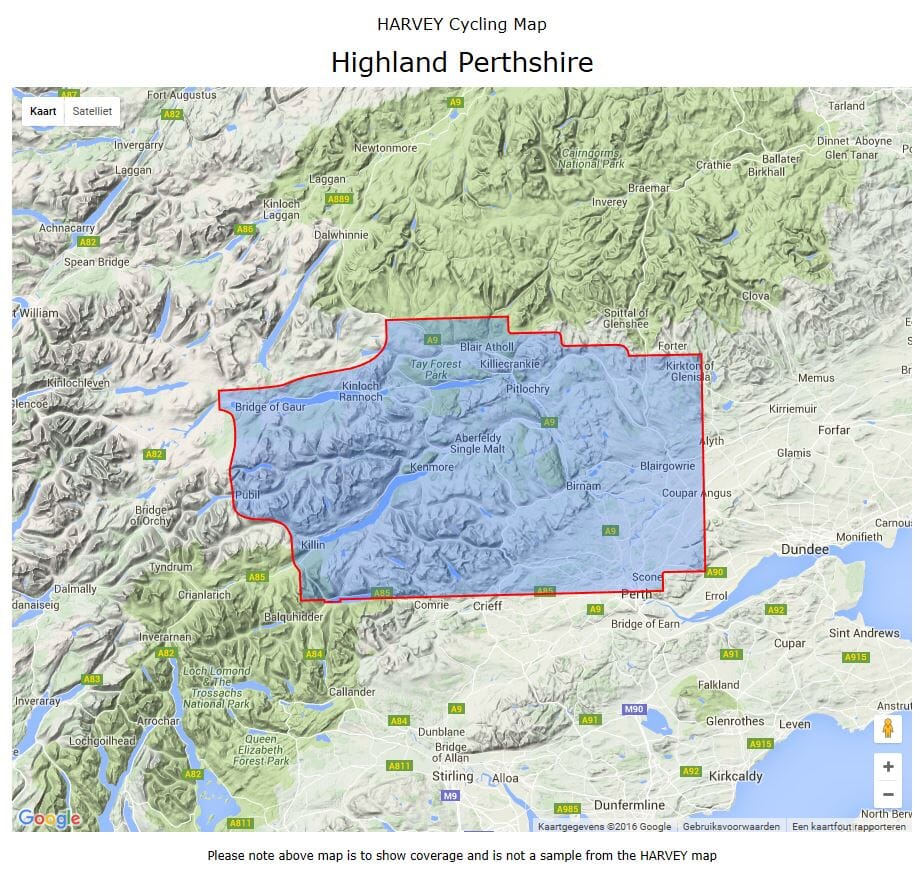 Carte cycliste - Highland Perthshire | Harvey Maps - Cycling maps carte cycliste Harvey Maps Default Title