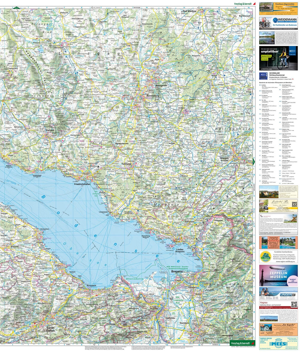 Carte cycliste - Lac de Constance | Freytag & Berndt carte pliée Freytag & Berndt 
