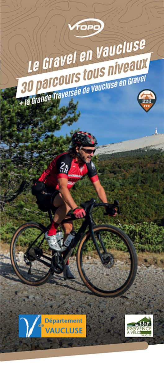 Carte cycliste - Le Gravel en Vaucluse, 30 parcours tous niveaux | VTOPO carte cycliste VTOPO