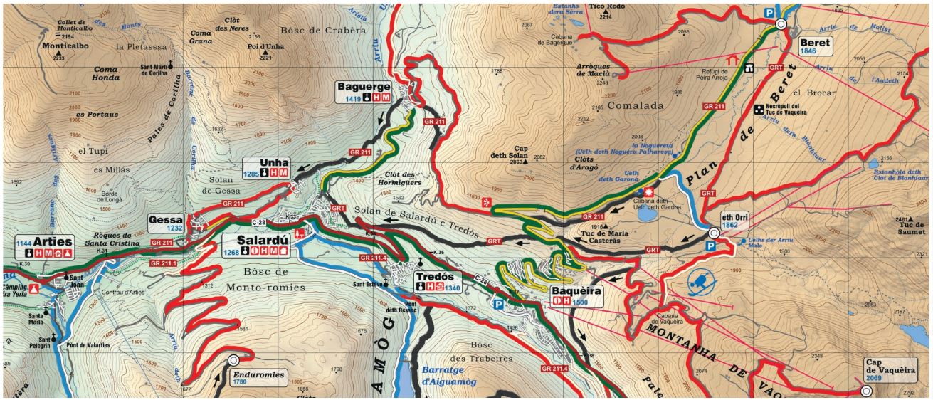 Carte cycliste - Montgarri E-Bike Area (Catalogne) | Alpina carte cycliste Editorial Alpina