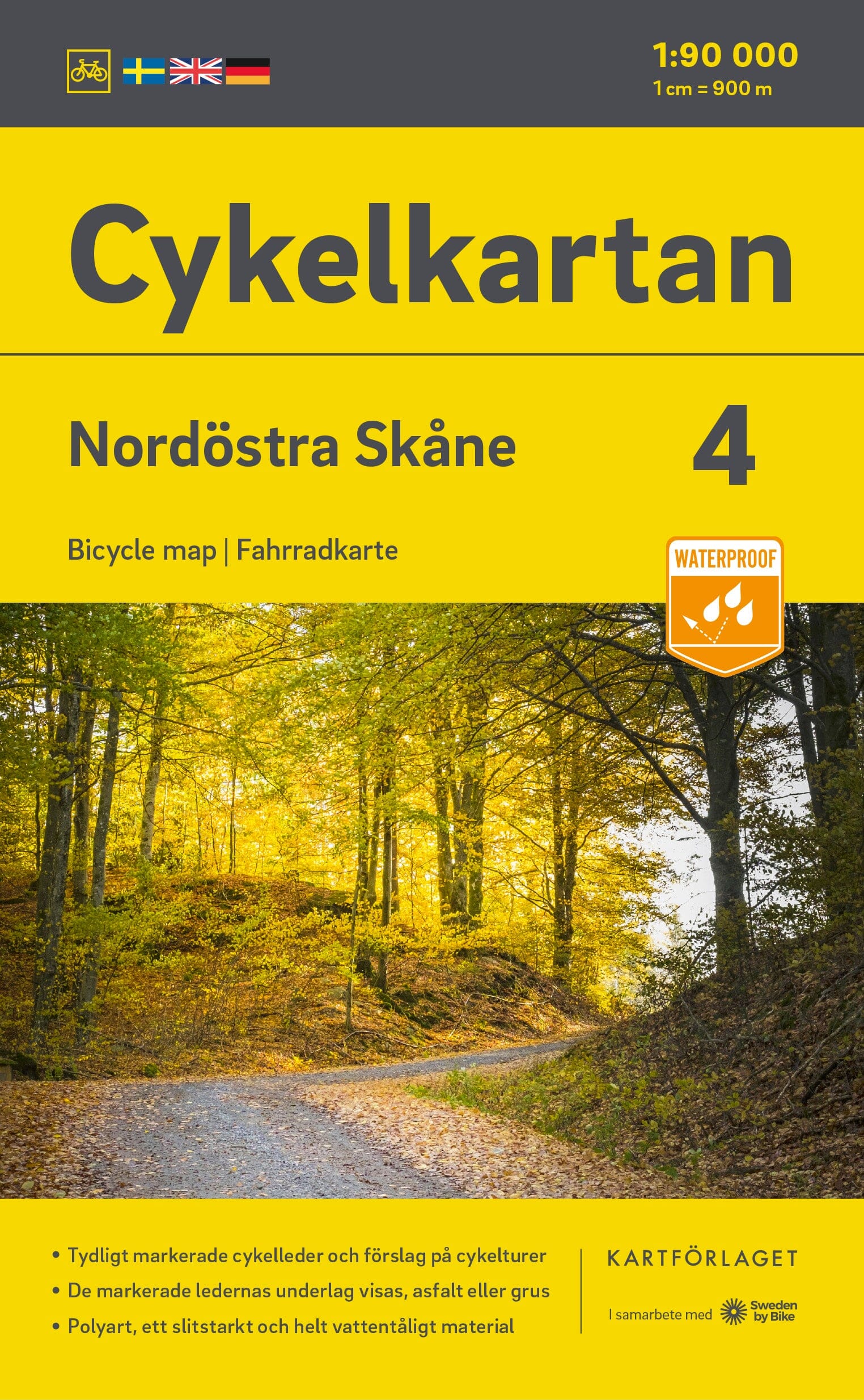 Carte cycliste n° 04 - Skane Nord-est (Suède) | Norstedts carte cycliste Norstedts