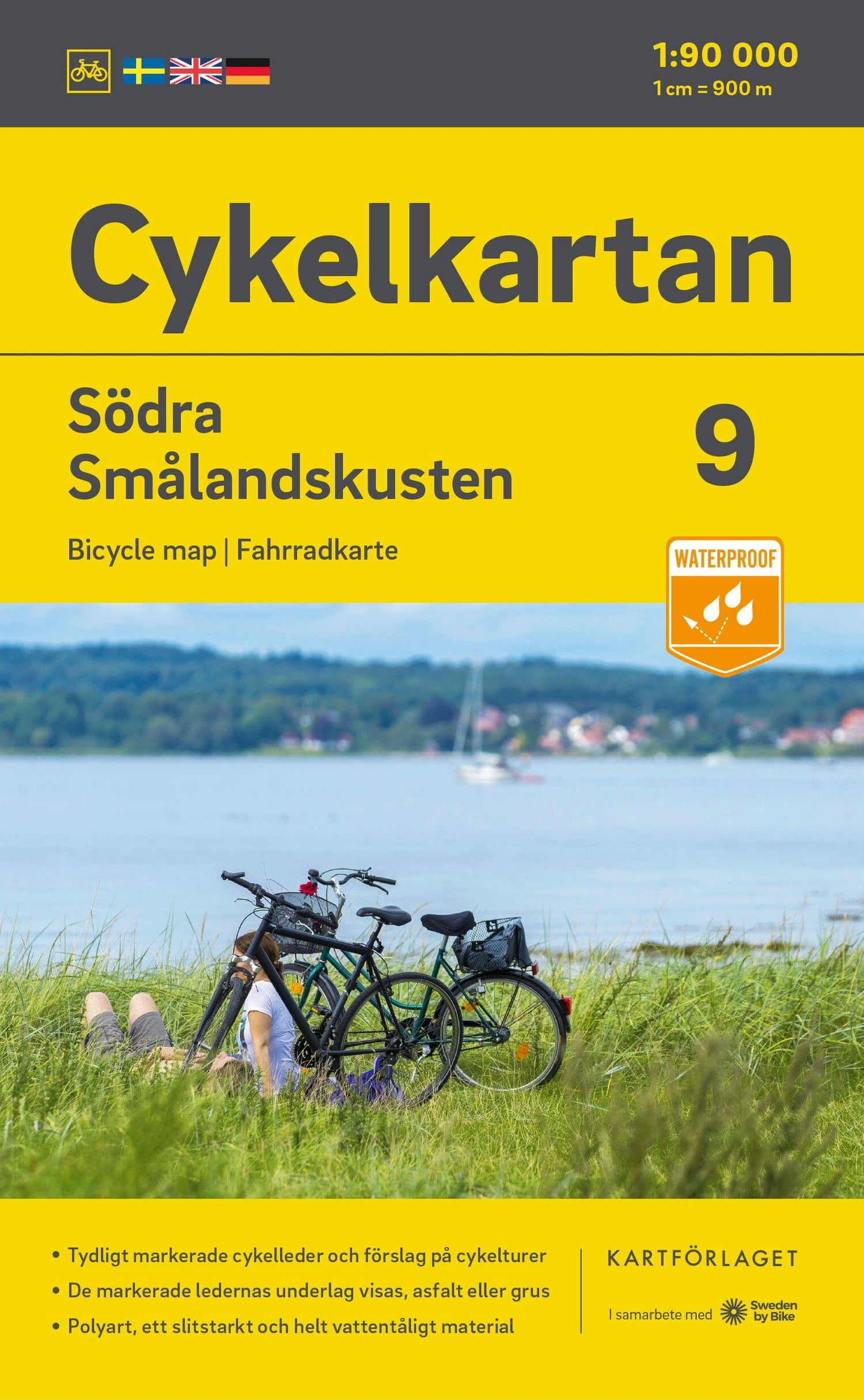 Carte cycliste n° 09 - Smaland Côte Sud (Suède) | Norstedts carte cycliste Norstedts