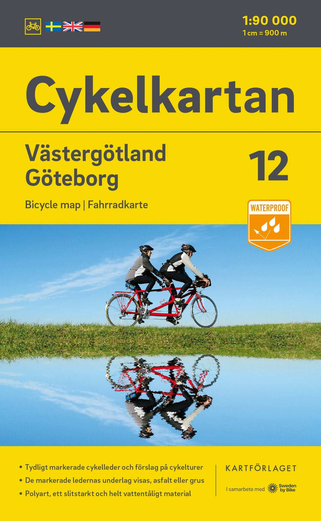Carte cycliste n° 12 - Västergötland / Göteborg (Suède) | Norstedts carte cycliste Norstedts