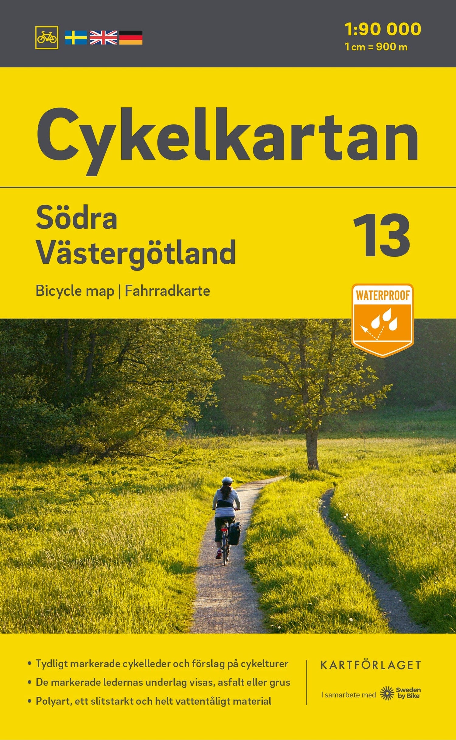Carte cycliste n° 13 - Västergötland Sud (Suède) | Norstedts carte cycliste Norstedts