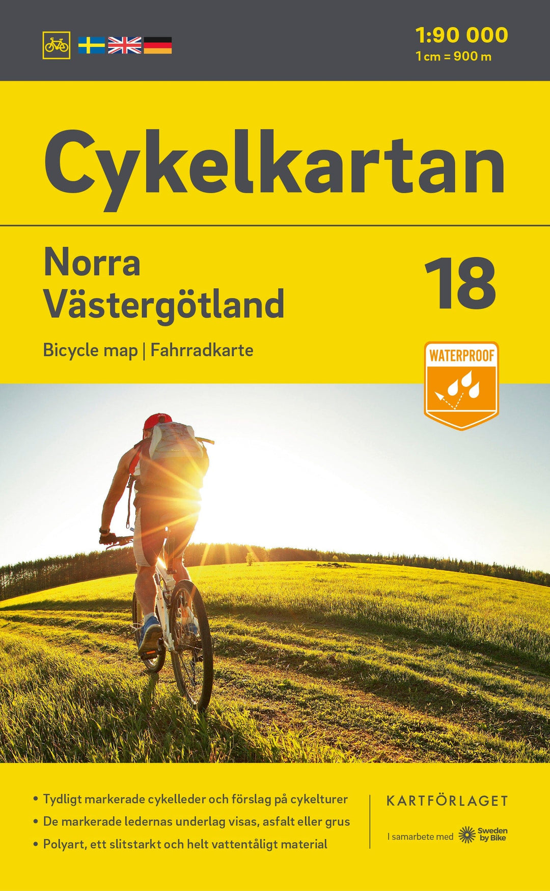Carte cycliste n° 18 - Västergotland Nord (Suède) | Norstedts carte cycliste Norstedts