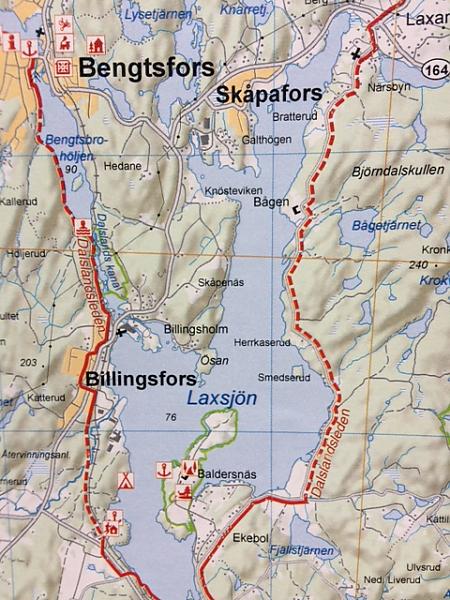 Carte cycliste n° 18 - Västergotland Nord (Suède) | Norstedts carte cycliste Norstedts
