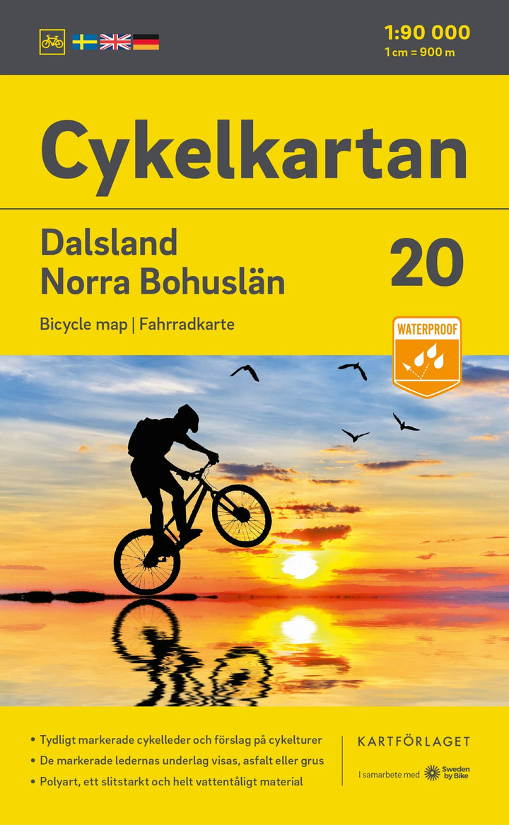 Carte cycliste n° 20 - Dalsland / Bohuslän Nord (Suède) | Norstedts carte cycliste Norstedts