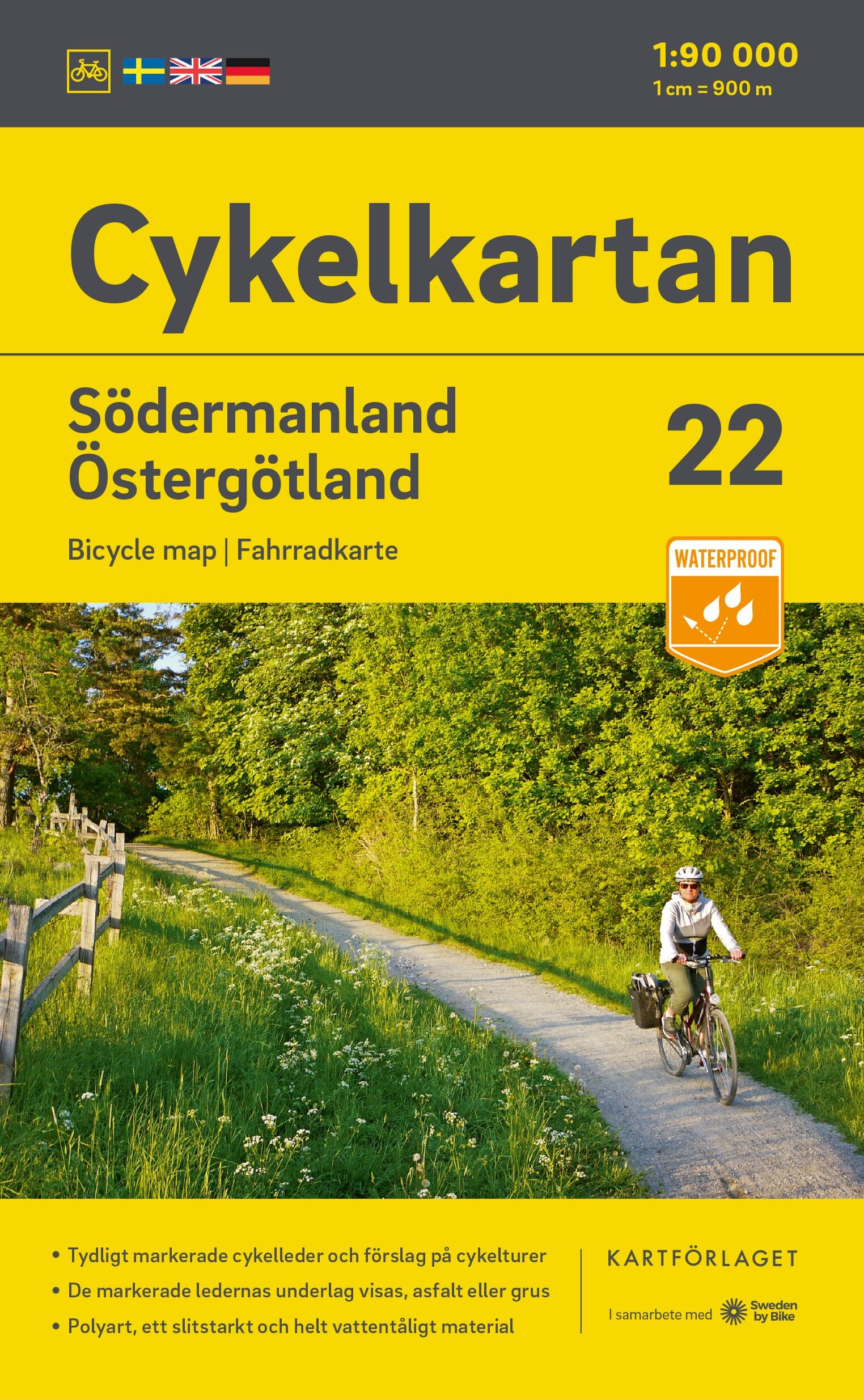 Carte cycliste n° 22 - Södermanland / Östergötland (Suède) | Norstedts carte cycliste Norstedts