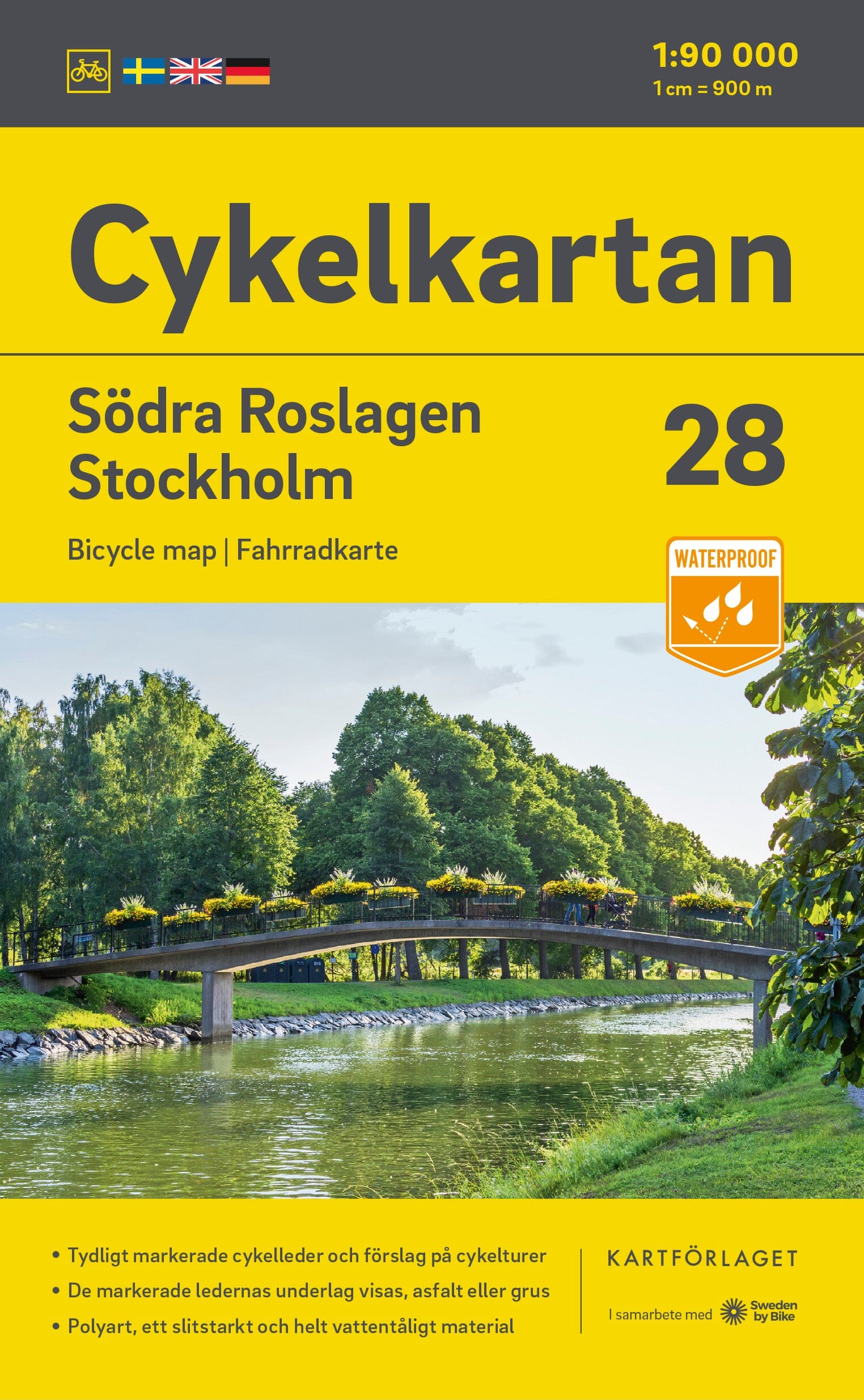 Carte cycliste n° 28 - Roslagen Sud / Stockholm (Suède) | Norstedts carte cycliste Norstedts