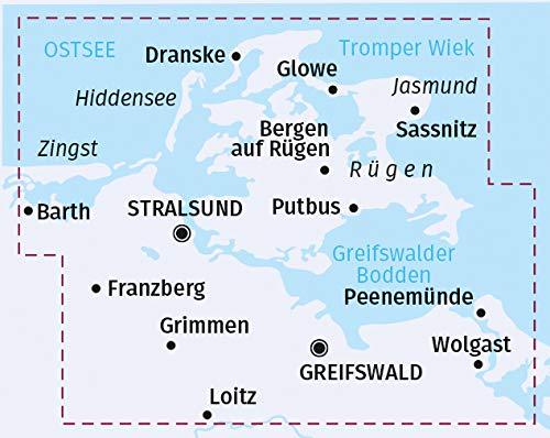 Carte cycliste n° F3319 - Rügen, Stralsund, Greifswald (Allemagne) | Kompass carte cycliste Kompass